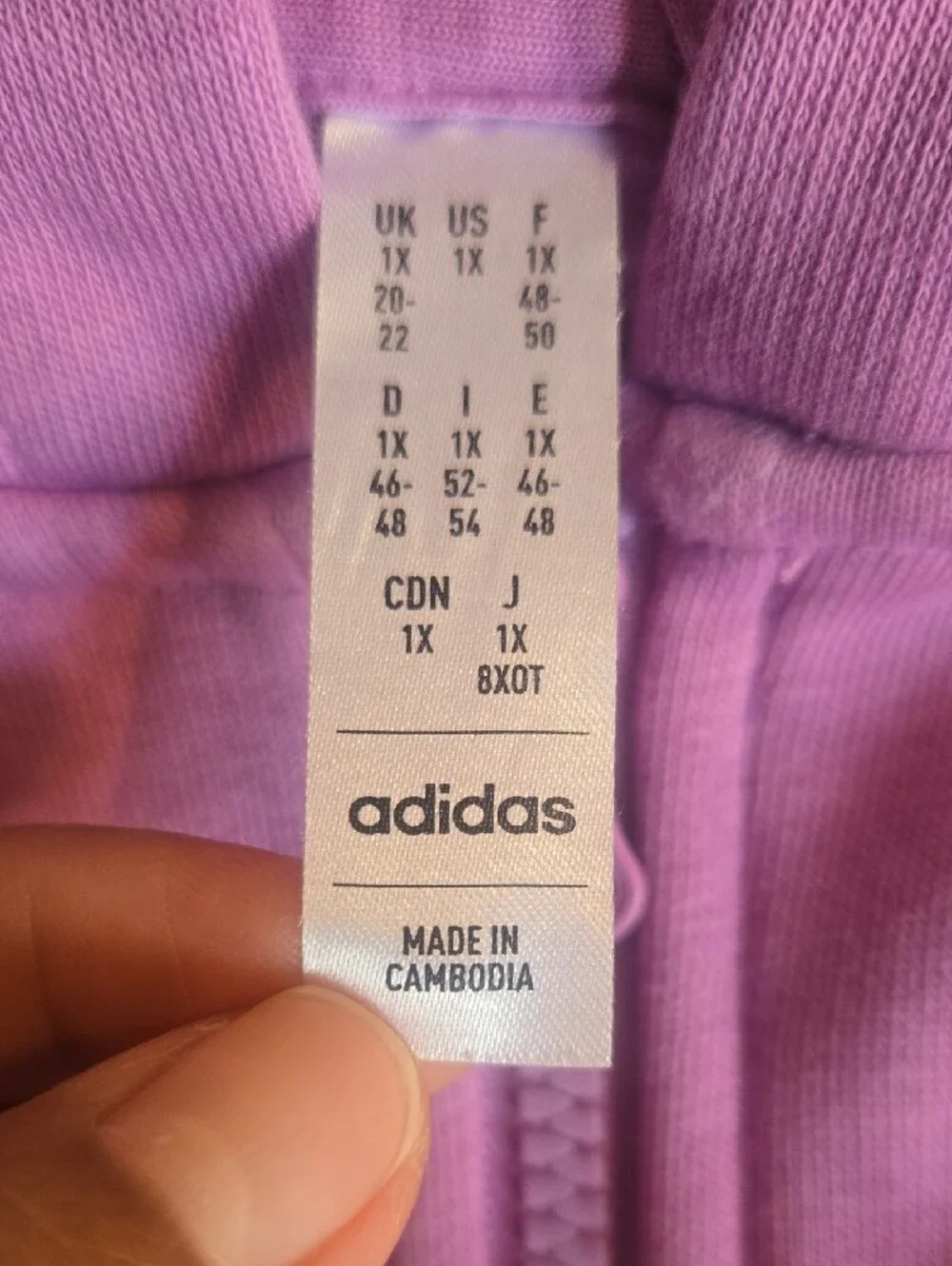 Adidas Women's Purple Zip-Up Hoodie Sweatshirt